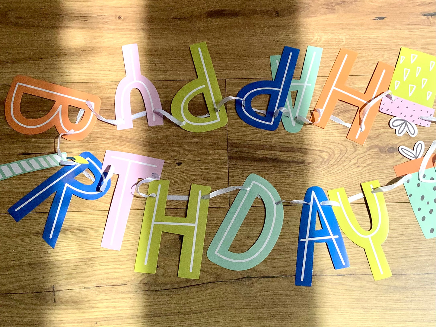 Papier-Girlande Happy Birthday bunt 1.5m