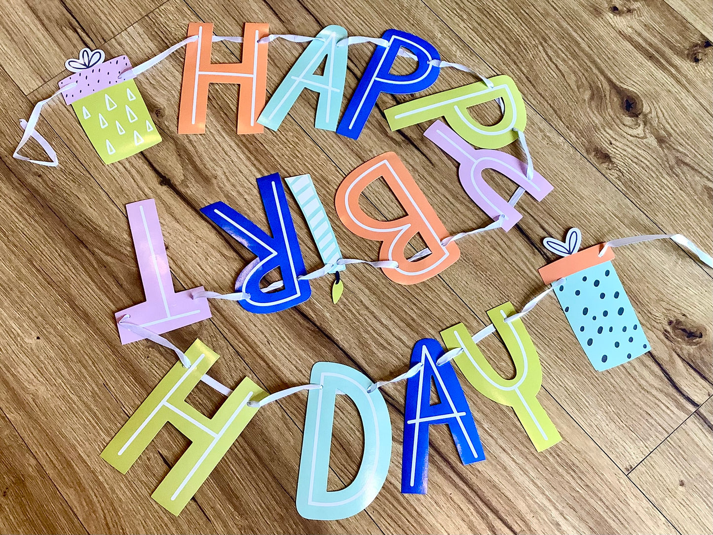 Papier-Girlande Happy Birthday bunt 1.5m