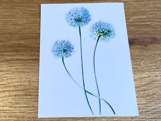 Postkarte Blaue Blüten (Schnurverlag)