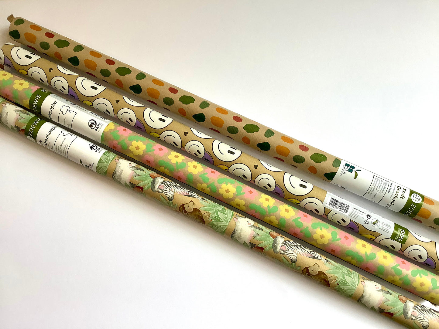 Geschenkpapier Recycling Kraft Rolle 2m 70cm Zöwie
