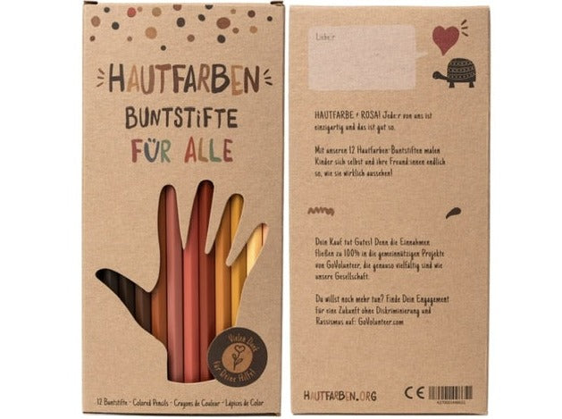 Hautfarben 12 Skin Tones Buntstifte° - Polly Paper - Umweltfreundliche Schreibwaren