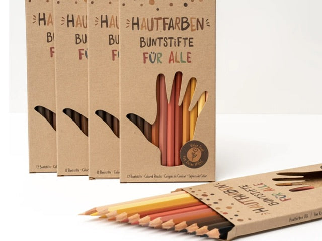 Hautfarben 12 Skin Tones Buntstifte° - Polly Paper - Umweltfreundliche Schreibwaren