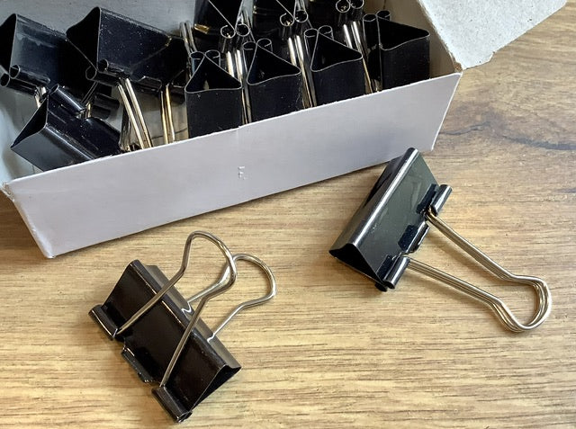 Foldback Clips 12x 32mm schwarz