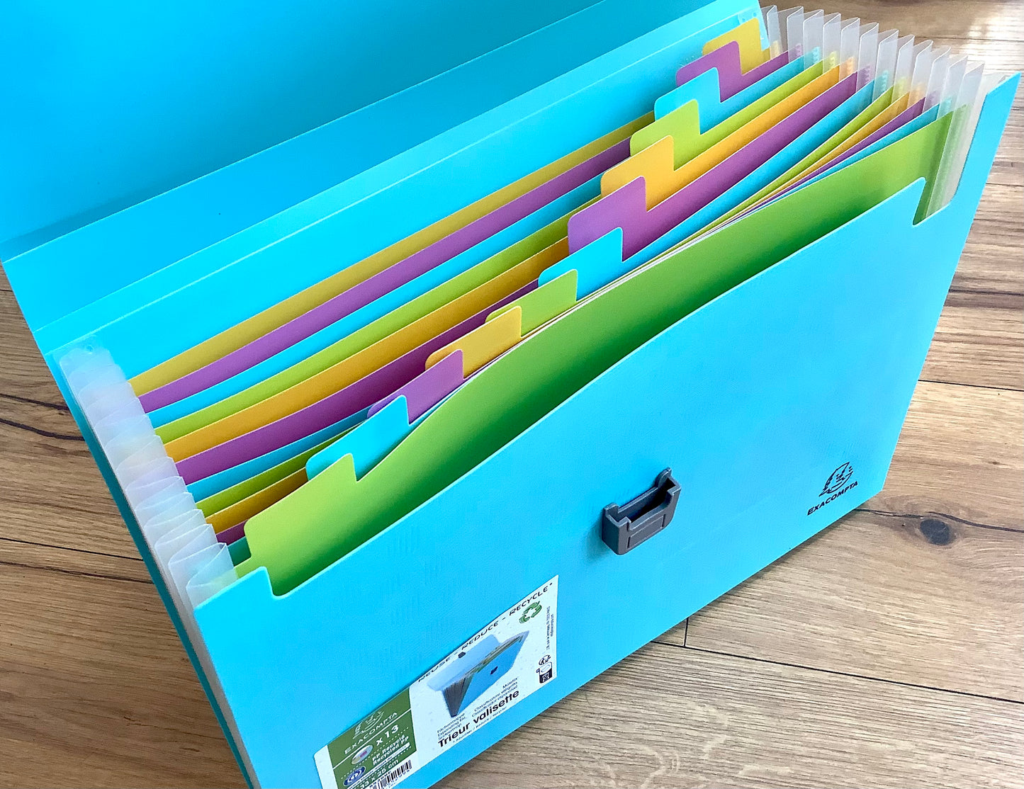 Fächermappe türkis Recycling-PP Pop'NCo 33x25cm