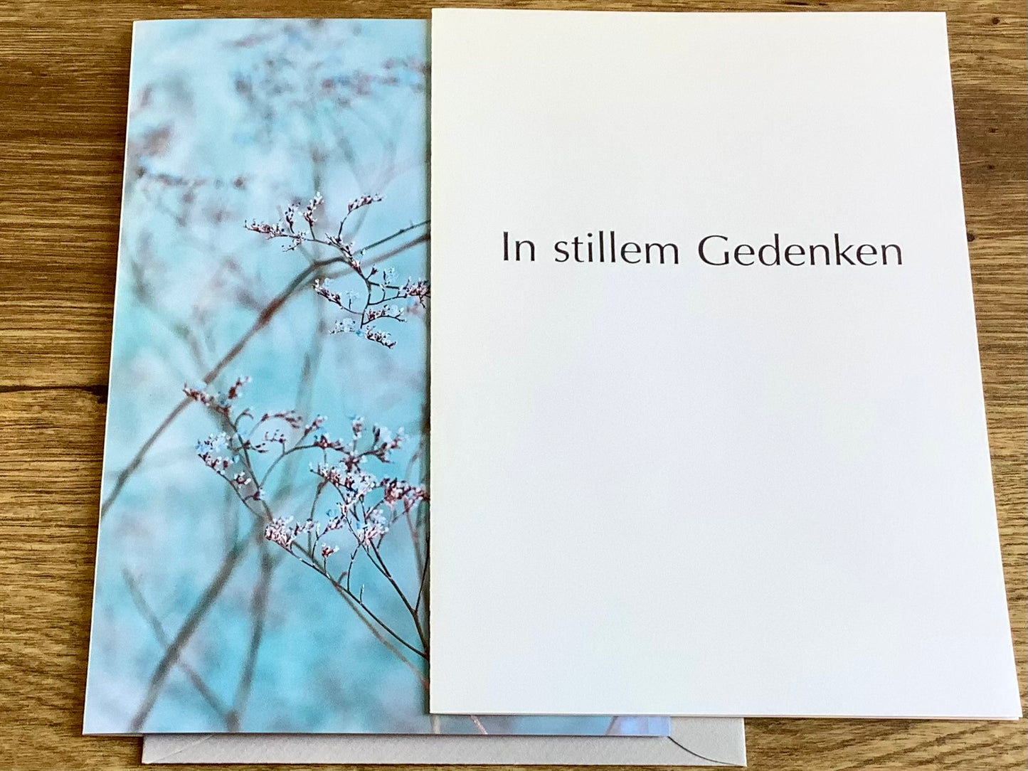 Beileidskarte Tatarenschleider (art+nature) mit Einleger