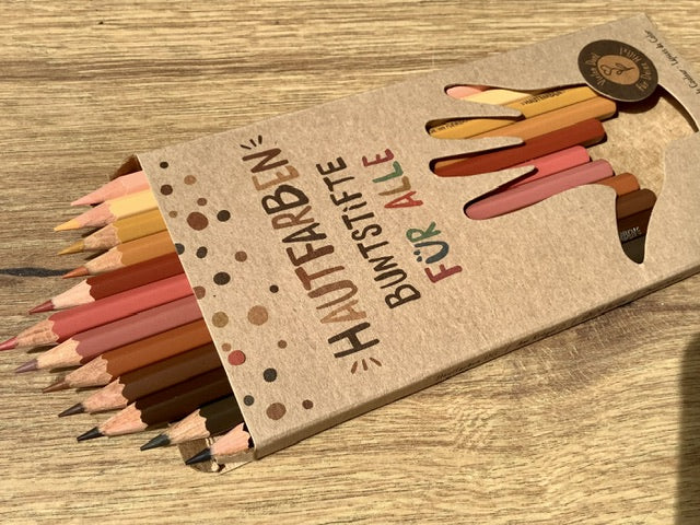Hautfarben 12 Skin Tones Buntstifte° - Polly Paper - Umweltfreundliche Schreibwaren