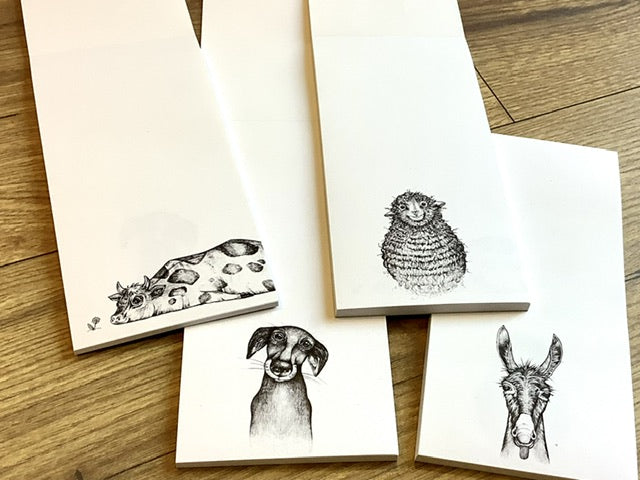 Notizblock Tiere 8x17cm lang Ligarti° - Polly Paper - Umweltfreundliche Schreibwaren