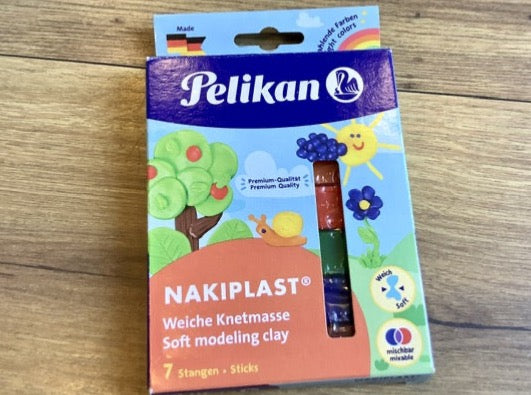 Knete Nakiplast 7 Farben 125g Pelikan - Polly Paper - Umweltfreundliche Schreibwaren