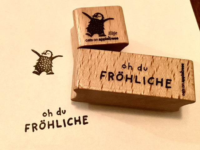 Ministempel Pinguin Eltje (Cats on appletrees) - Polly Paper - Umweltfreundliche Schreibwaren