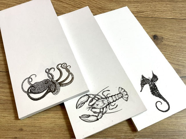 Notizblock Tiere 8x17cm lang Ligarti° - Polly Paper - Umweltfreundliche Schreibwaren