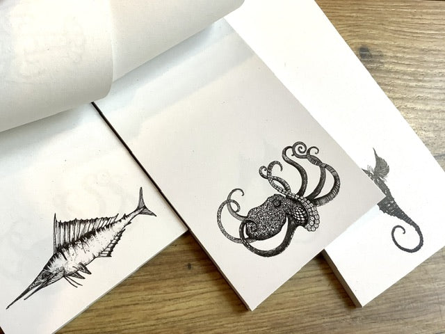 Notizblock Tiere 8x17cm lang Ligarti° - Polly Paper - Umweltfreundliche Schreibwaren