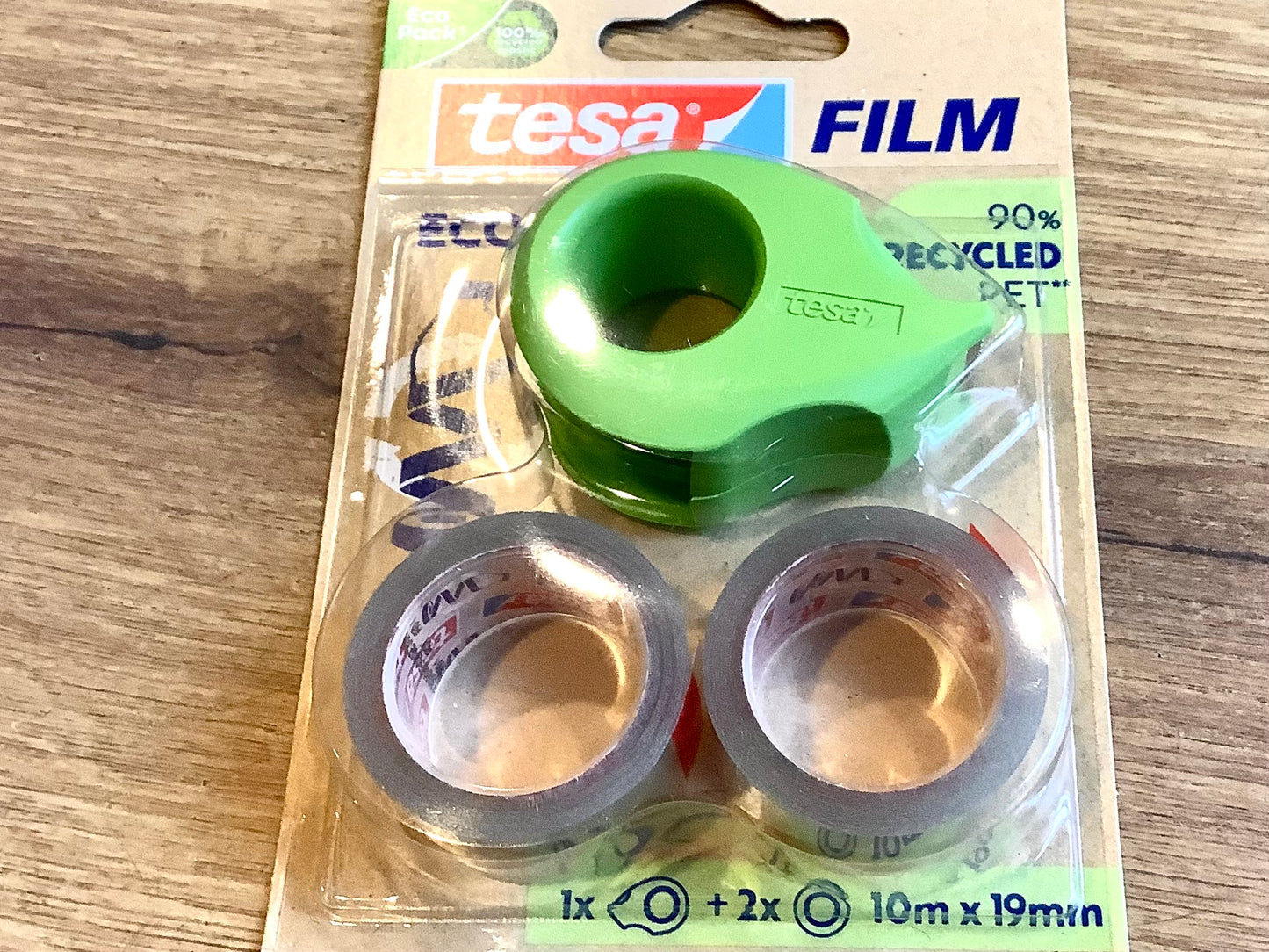 Tesa-Set Abroller + 2 Rollen Eco - Polly Paper - Umweltfreundliche Schreibwaren