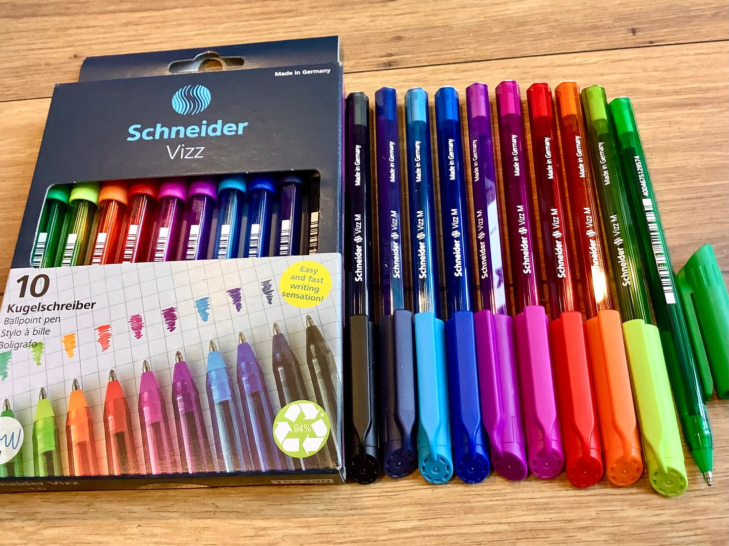 Set Kugelschreiber Vizz recycelt Schneider° - Polly Paper - Umweltfreundliche Schreibwaren