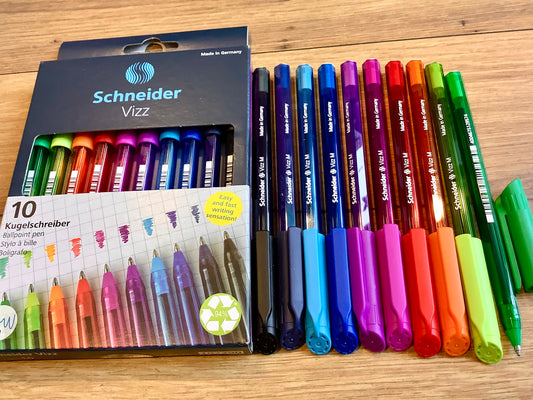Set Kugelschreiber Vizz recycelt Schneider° - Polly Paper - Umweltfreundliche Schreibwaren