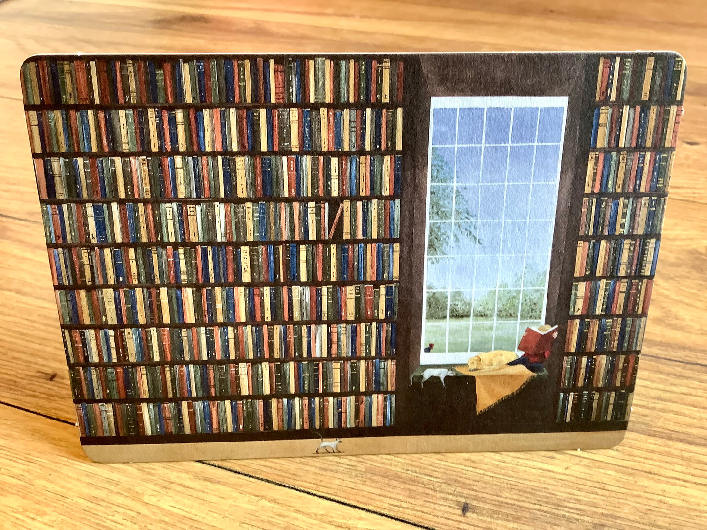 Aufstell-Karte Bücherwand (Wer ist der Täter?) - Polly Paper - Umweltfreundliche Schreibwaren