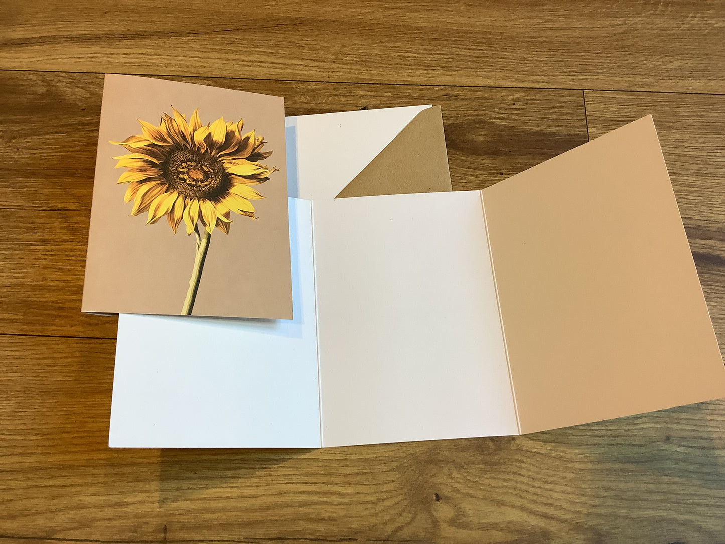 Doppel-Klappkarte A6 Blüten ("30x40") Leporellokarte°