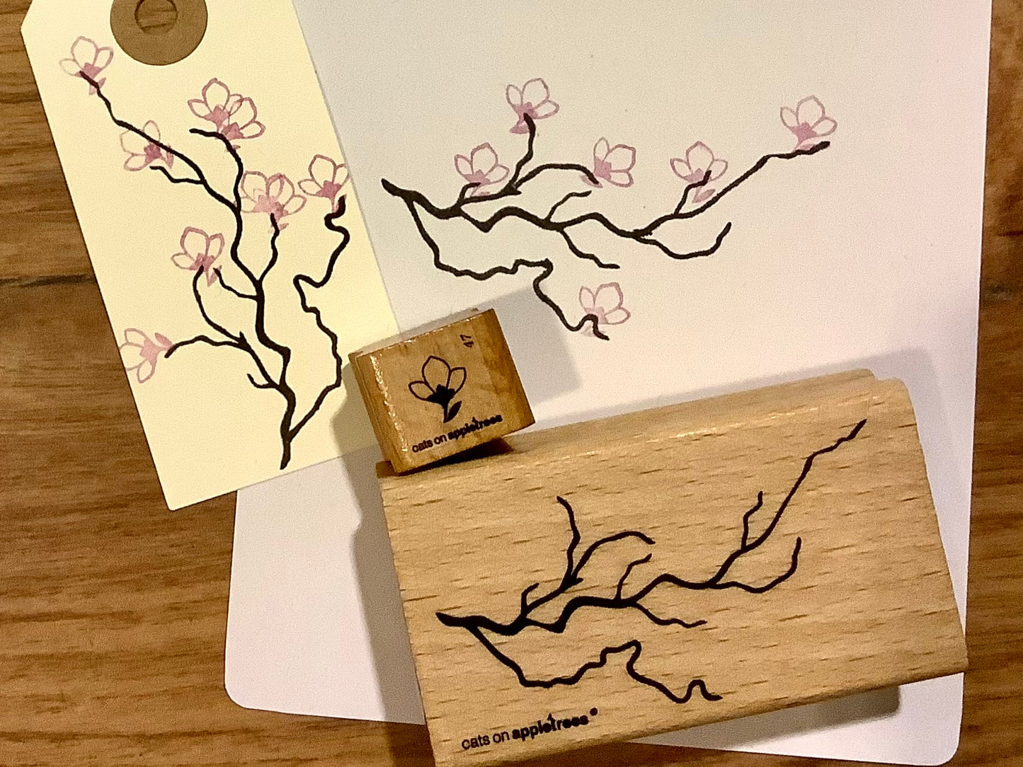 Stempel Weidenzweig Ast (Cats on Appletrees)