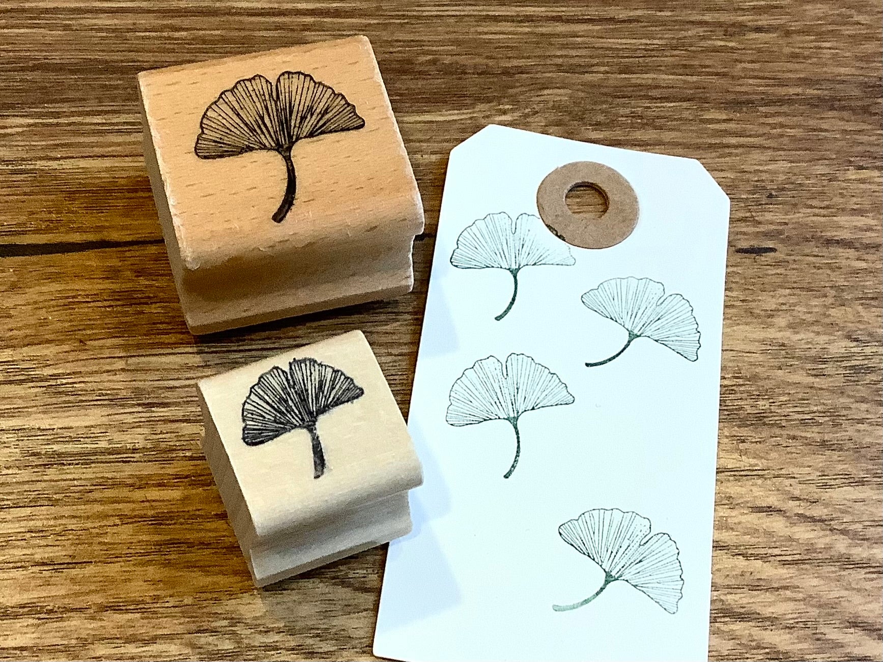 Stempel Ginkgo 2x2cm (Bordschätze) - Polly Paper - Umweltfreundliche Schreibwaren