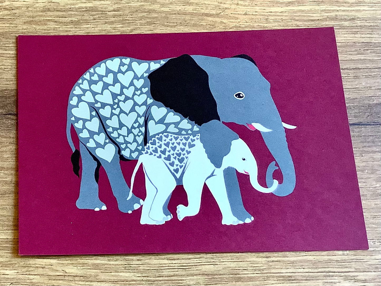 Postkarte Elefanten (Martha von Maydell) - Polly Paper - Umweltfreundliche Schreibwaren