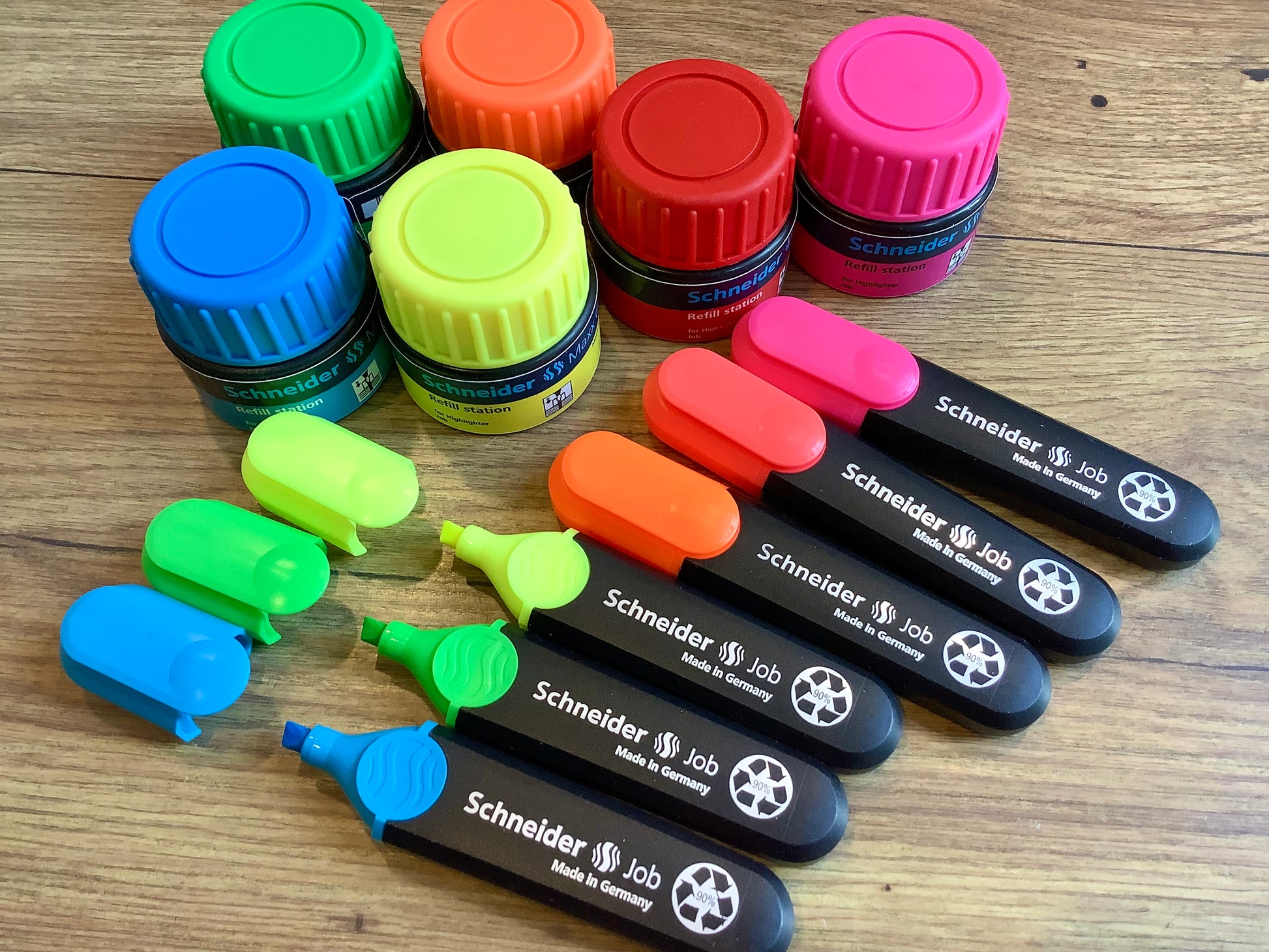 Textmarker "Job" 90% recycelt refillable° - Polly Paper - Umweltfreundliche Schreibwaren