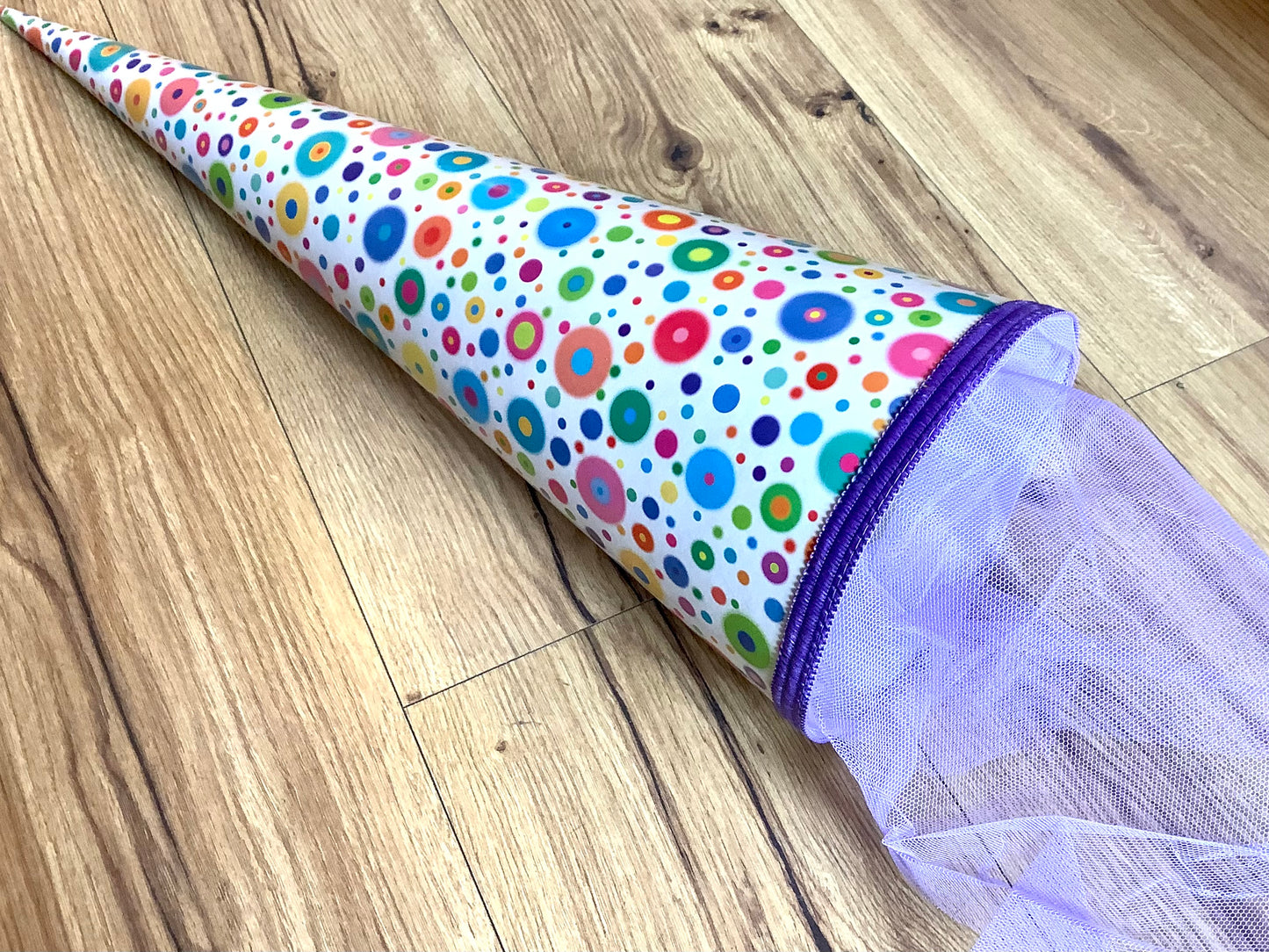 Schultüte 70cm bonbonbunte Kreise (Abholung)