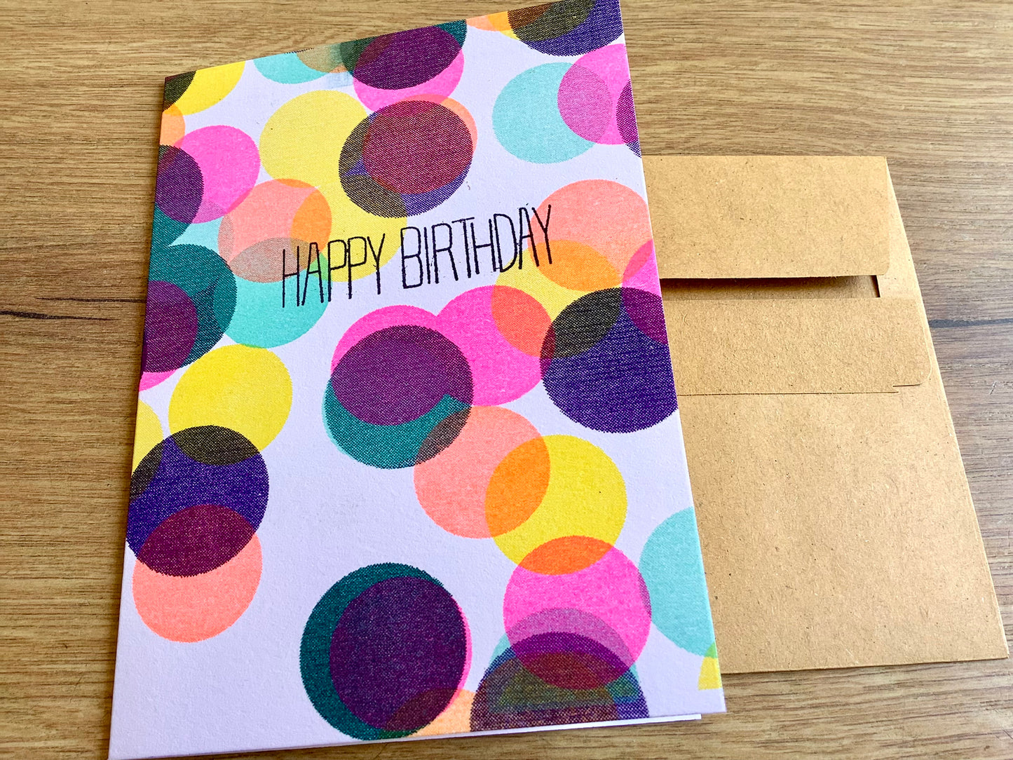 Briefkarte Happy Birthday Dots SJJ Punkte