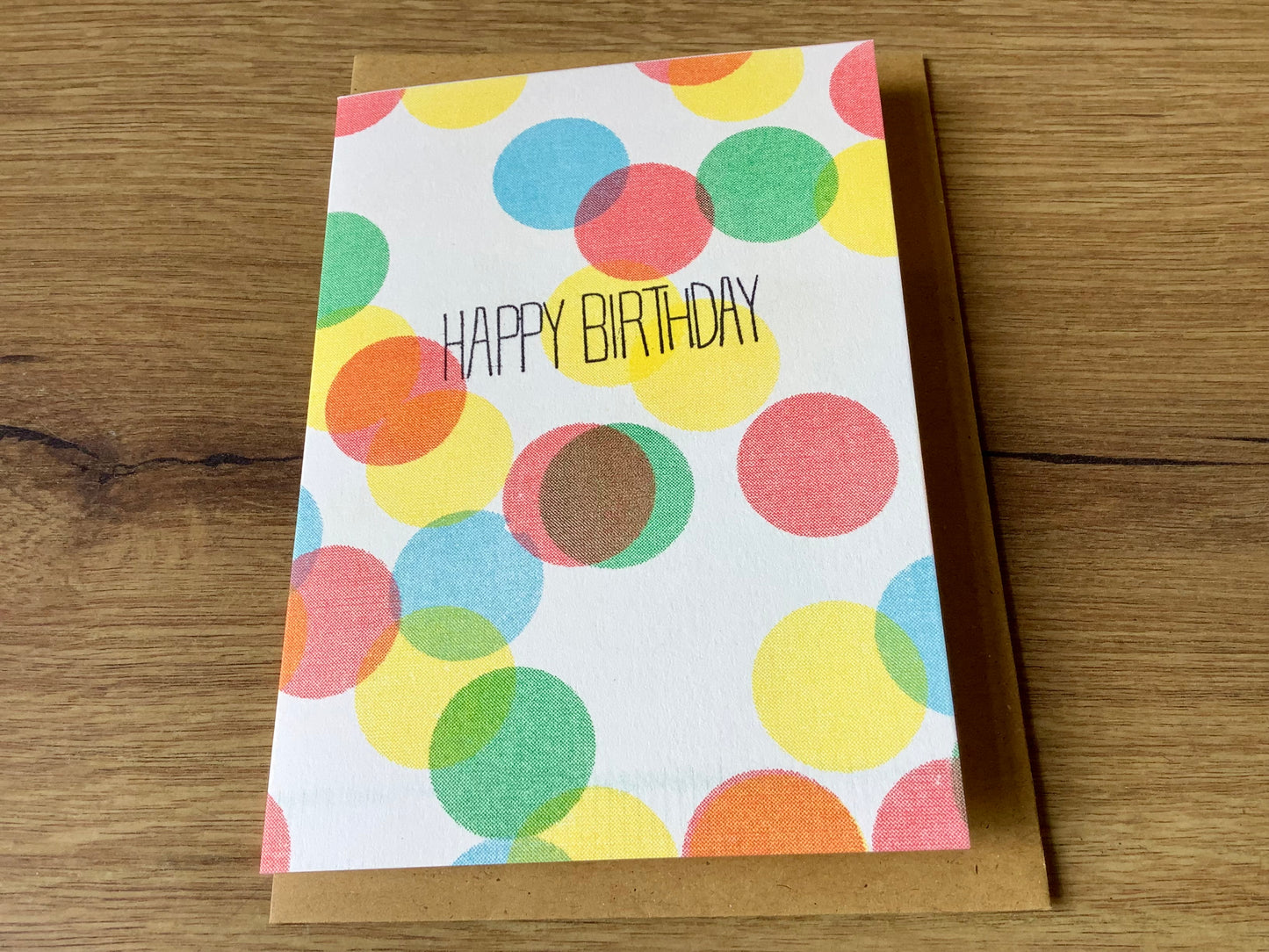 Briefkarte Happy Birthday Dots SJJ Punkte