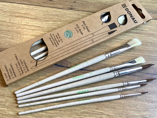 Pinsel-Set öko 6-teilig donau - Polly Paper - Umweltfreundliche Schreibwaren
