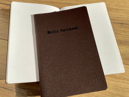 Berlin Notebook 10x15 dunkelbraun blanko - Polly Paper - Umweltfreundliche Schreibwaren