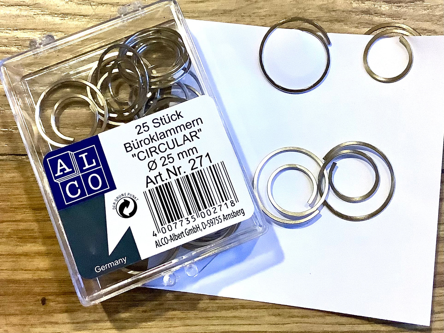 Büroklammer Circular 25mm 25St. - Polly Paper - Umweltfreundliche Schreibwaren