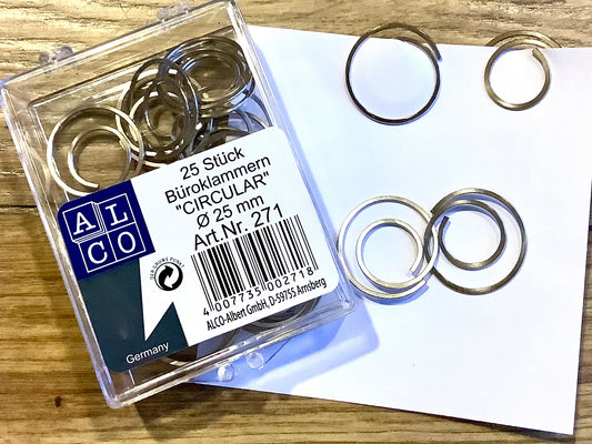 Büroklammer Circular 25mm 25St. - Polly Paper - Umweltfreundliche Schreibwaren