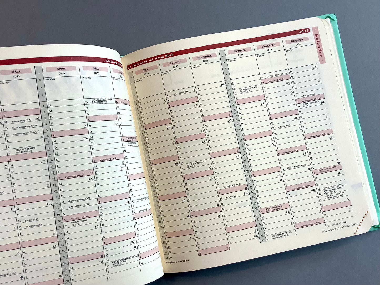 Tagebuch Kalender Executif Prestige Silk 16x16cm