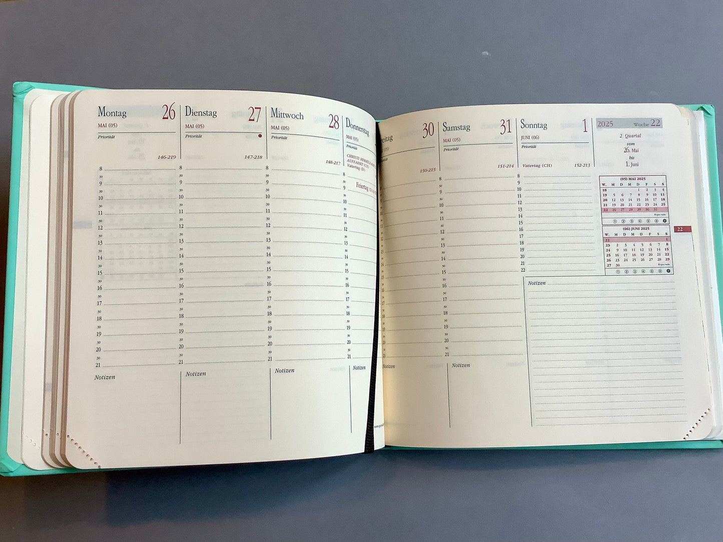 Tagebuch Kalender Executif Prestige Silk 16x16cm