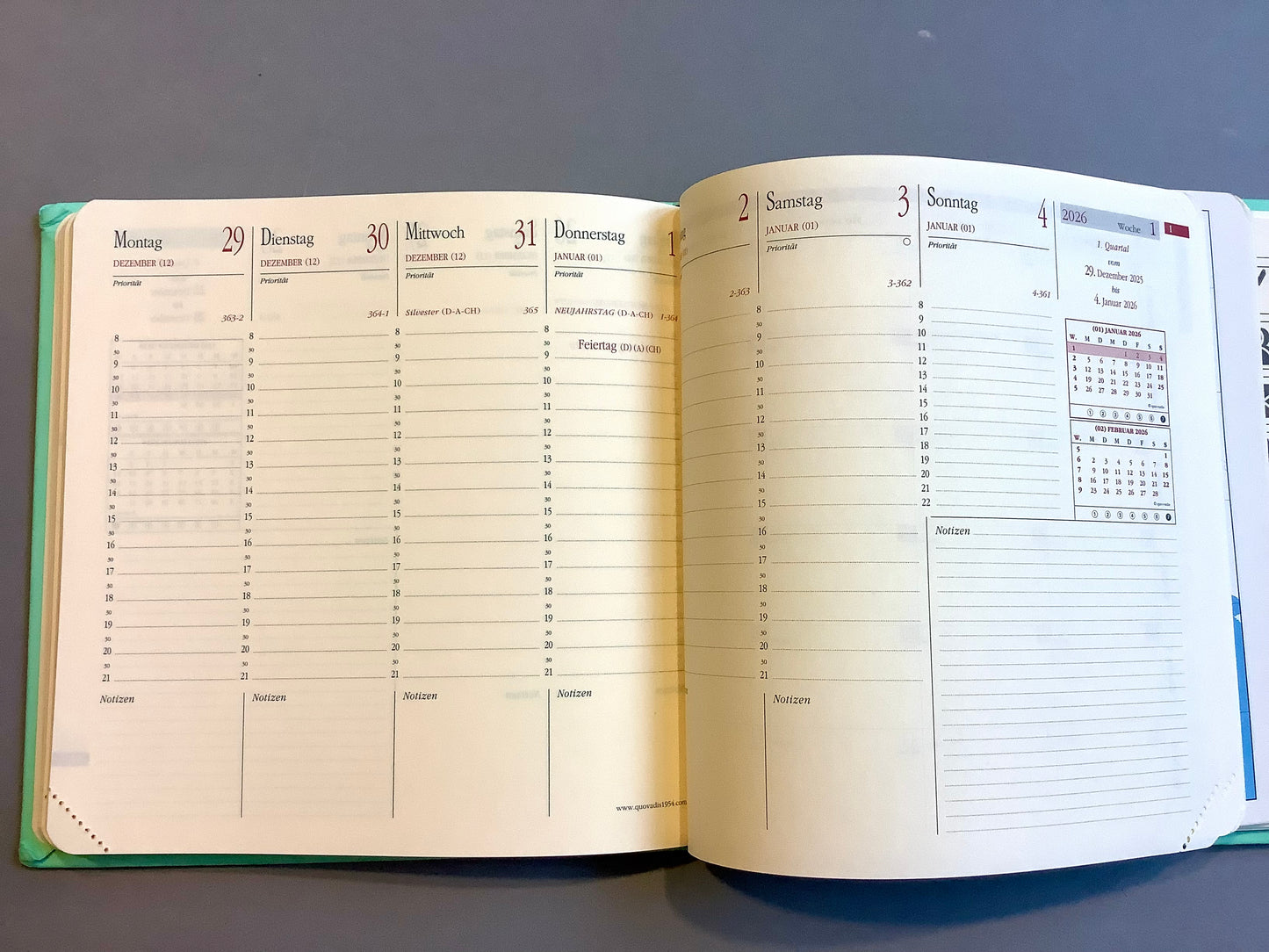 Tagebuch Kalender Executif Prestige Silk 16x16cm