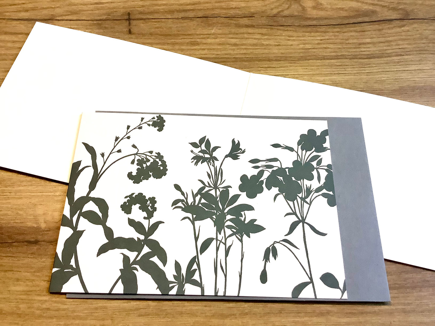 Briefkarte Wiesenkräuter grau B6 (Kettcards)
