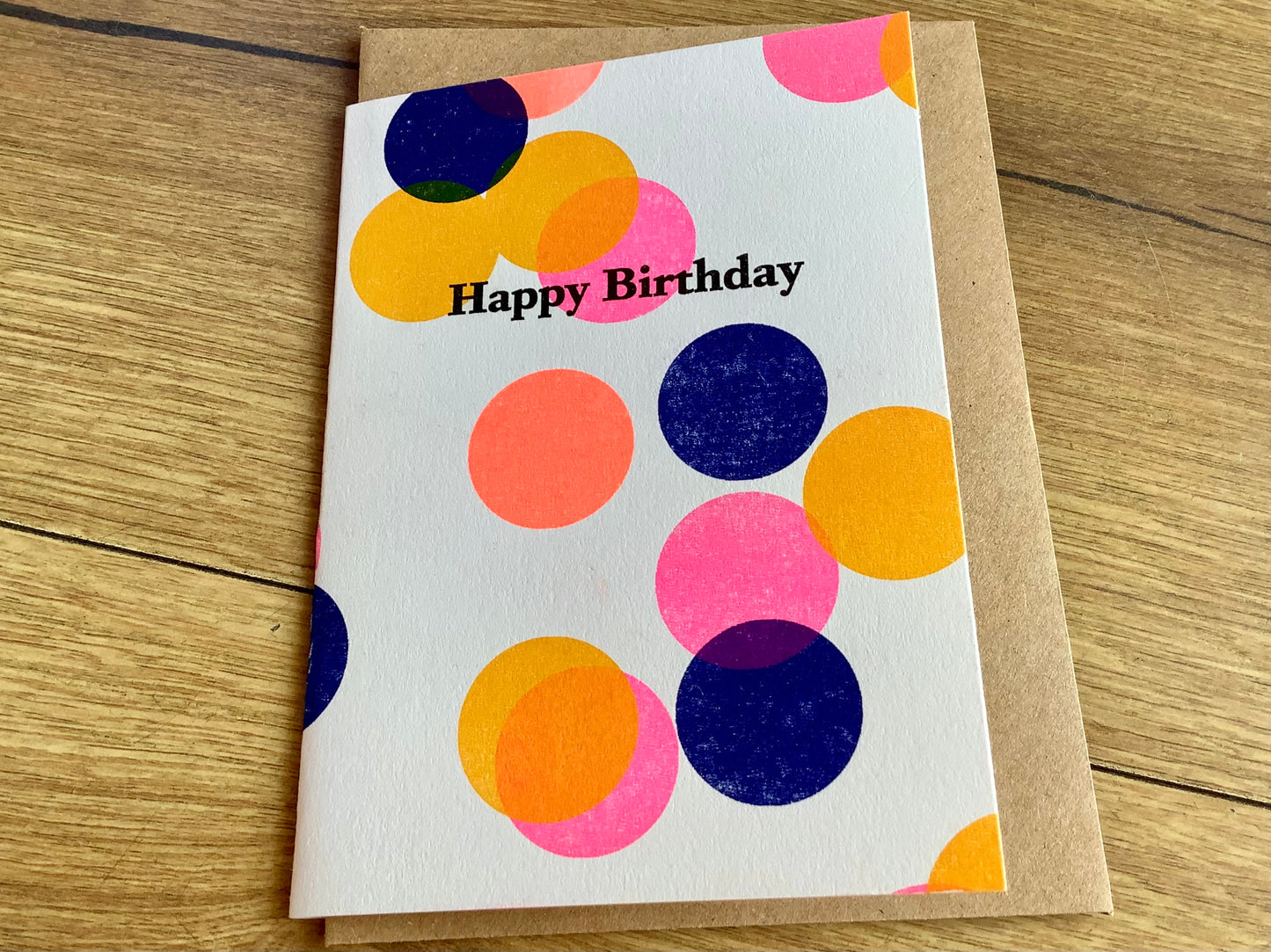 Briefkarte Happy Birthday Dots SJJ Punkte