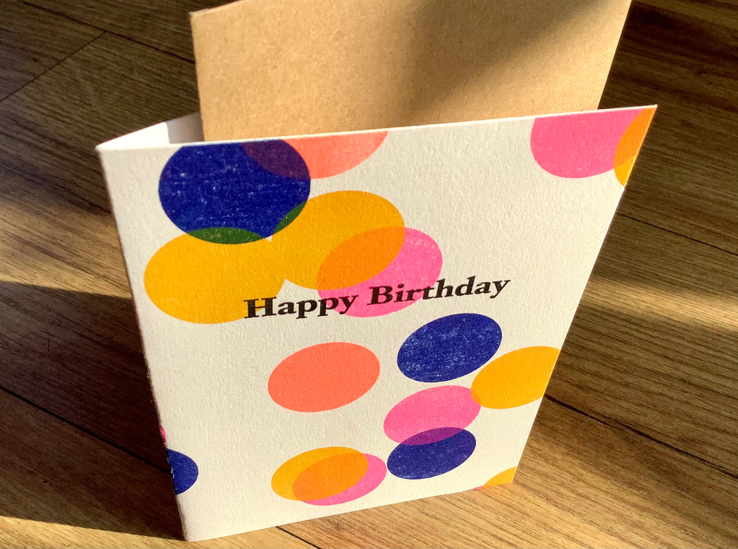 Briefkarte Happy Birthday Dots SJJ Punkte