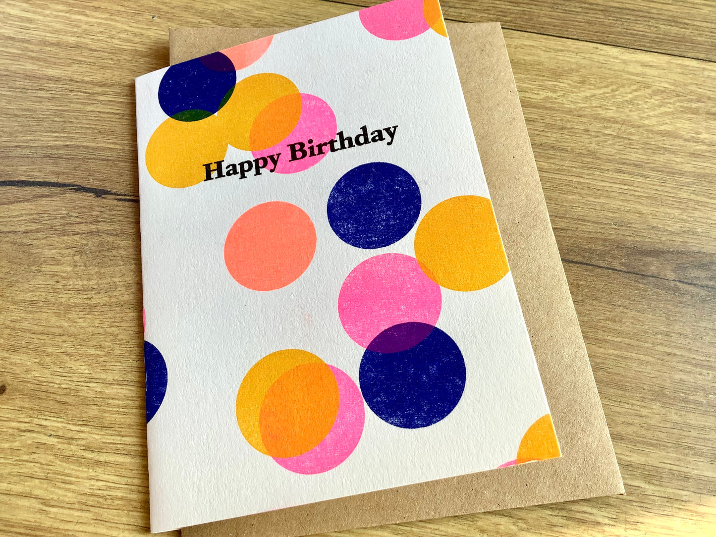 Briefkarte Happy Birthday Dots SJJ Punkte