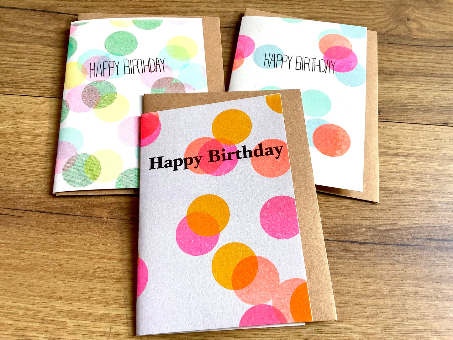 Briefkarte Happy Birthday Dots SJJ Punkte