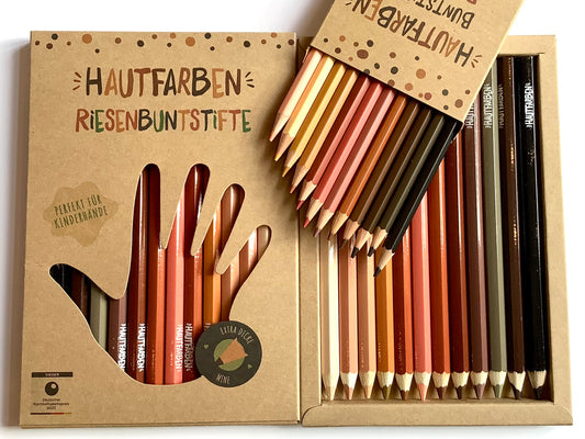 Hautfarben 12 Skin Tones Buntstifte° - Polly Paper - Umweltfreundliche Schreibwaren