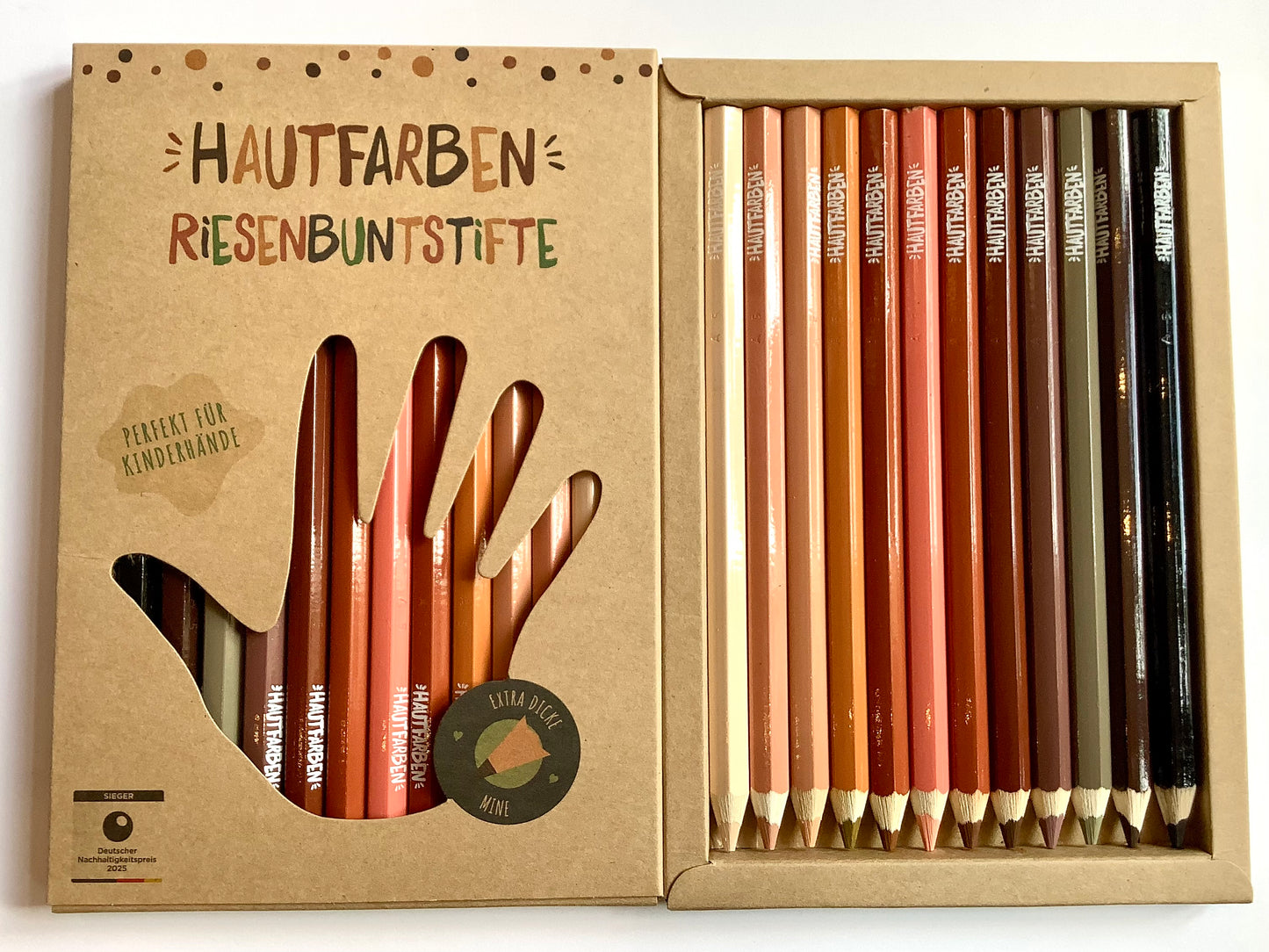 Hautfarben 12 Skin Tones Buntstifte° - Polly Paper - Umweltfreundliche Schreibwaren