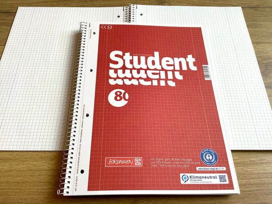 Collegeblock kariert Brunnen Student Lin.28 RC 80Bl.