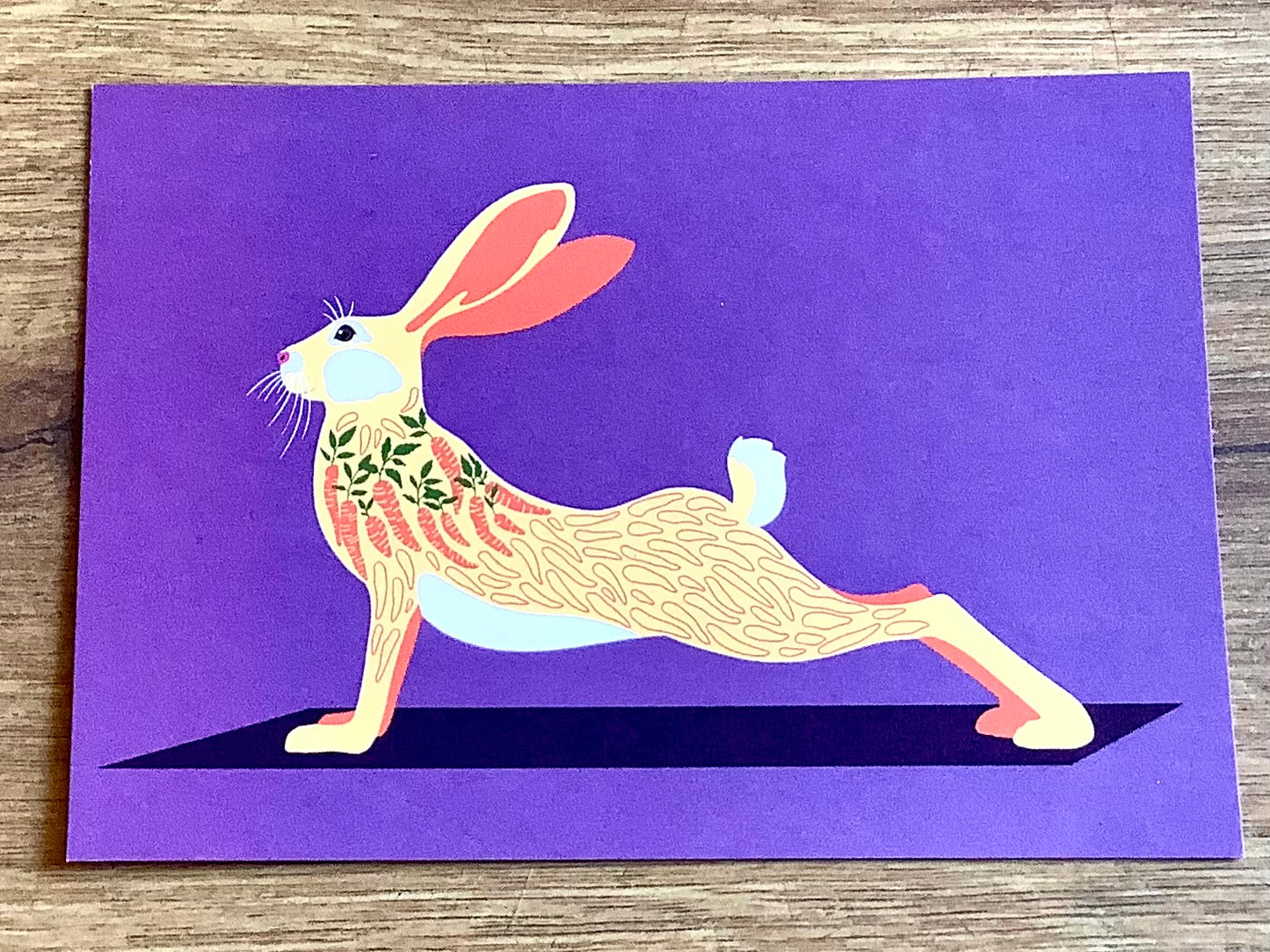 Postkarte Yoga Hase Maydell - Polly Paper - Umweltfreundliche Schreibwaren