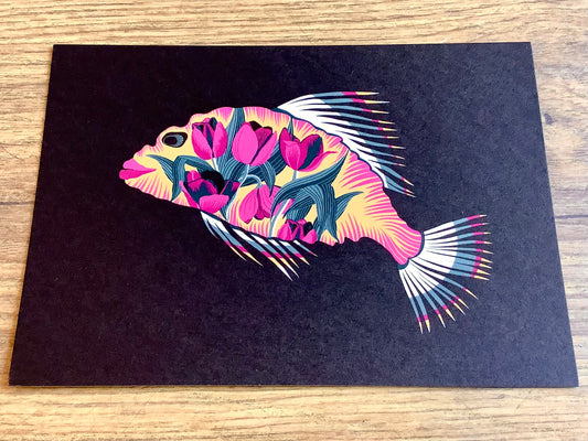 Postkarte Märzfisch Maydell - Polly Paper - Umweltfreundliche Schreibwaren