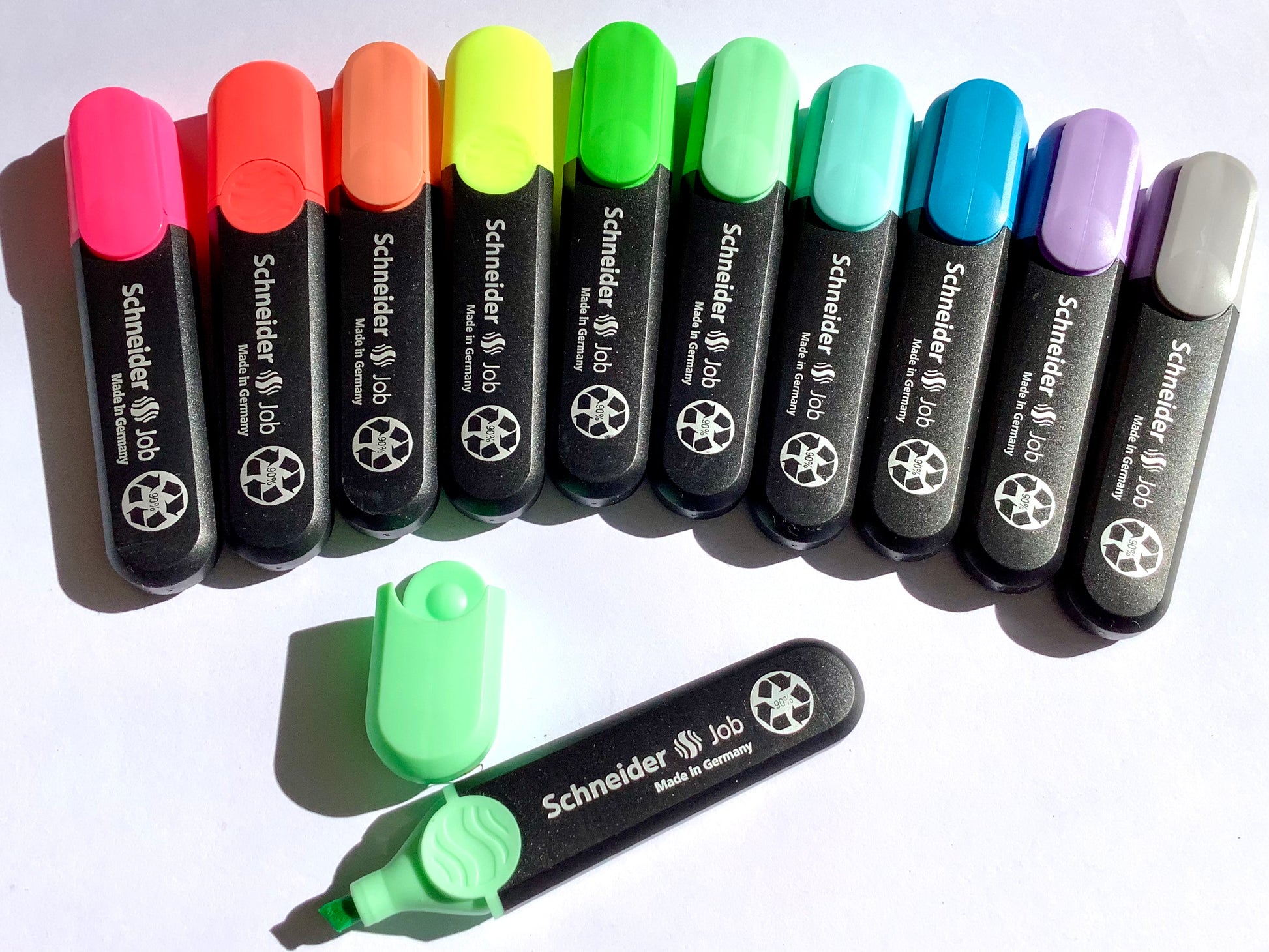 Textmarker "Job" 90% recycelt refillable° - Polly Paper - Umweltfreundliche Schreibwaren