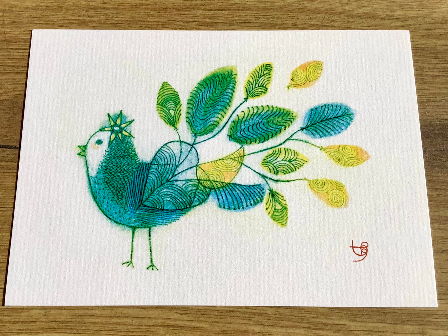 Postkarte Limone Sommervogel (Nakomie) - Polly Paper - Umweltfreundliche Schreibwaren