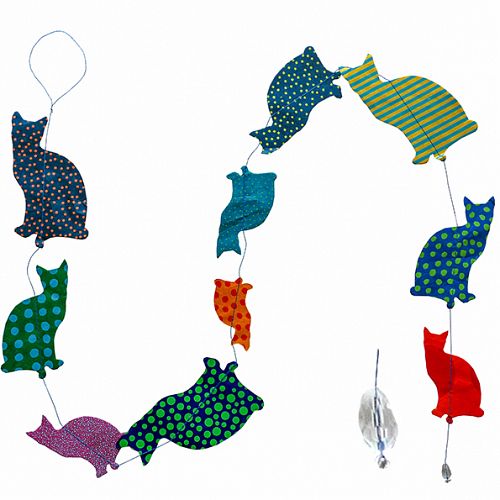 Papier-Mobile Girlande Katzen Lamalí°
