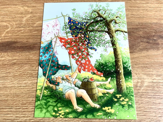 Postkarte Löök Frauen im Gras