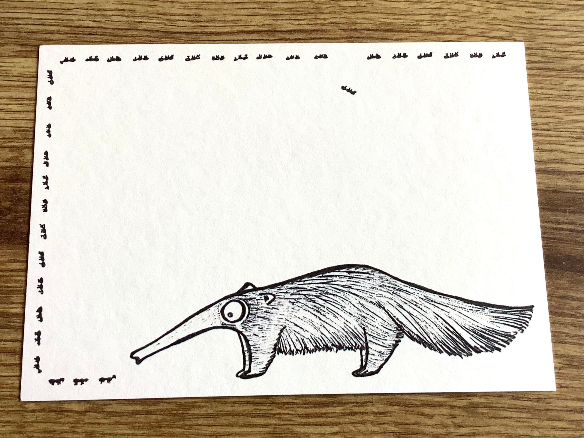Postkarte Ameisenbär Ligarti