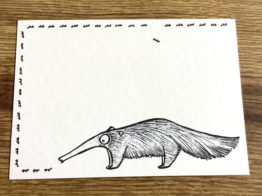 Postkarte Ameisenbär Ligarti
